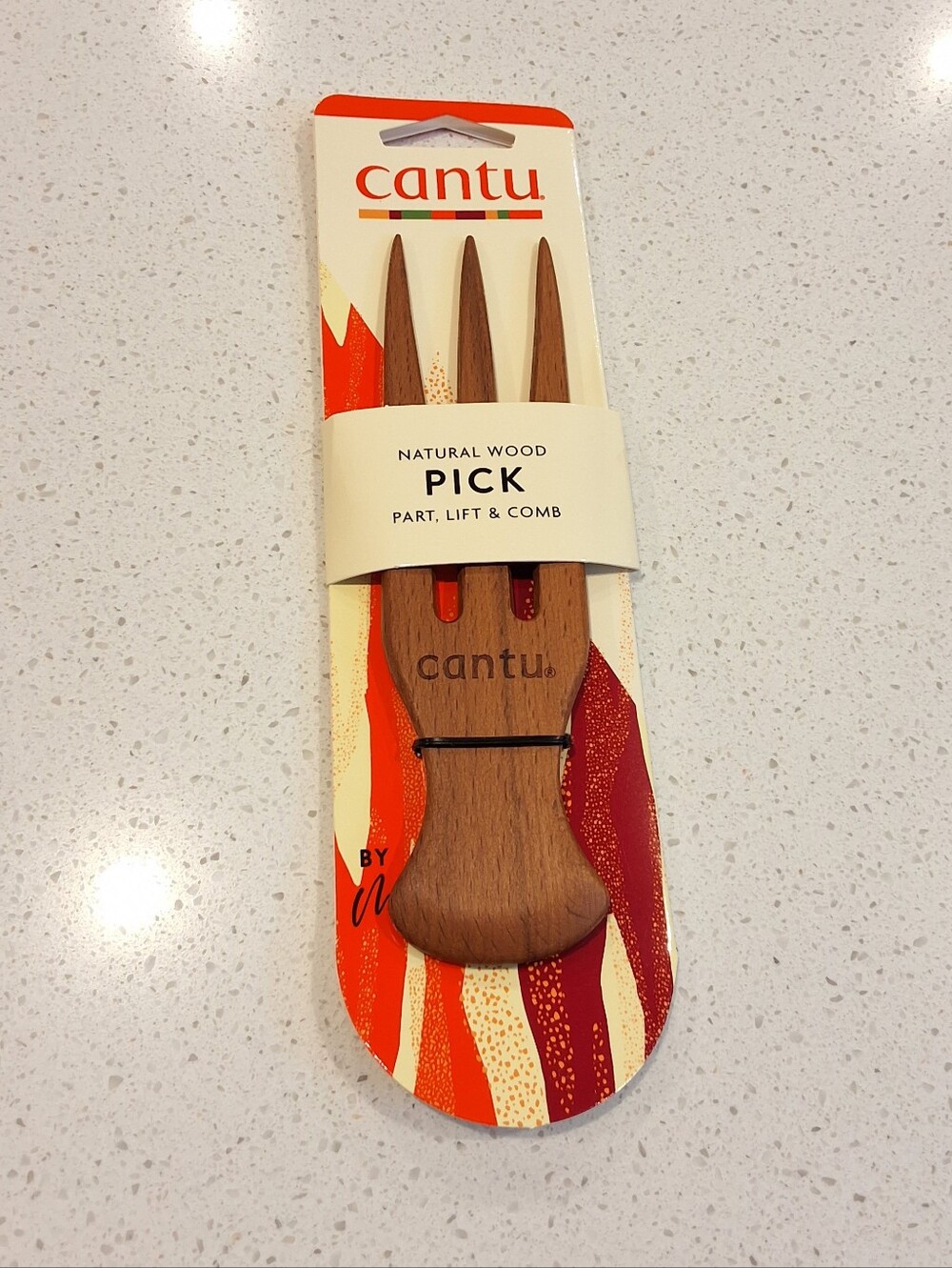 Cantu Natural Wood Hair Pick, Part Lift & Comb Hair, NEW